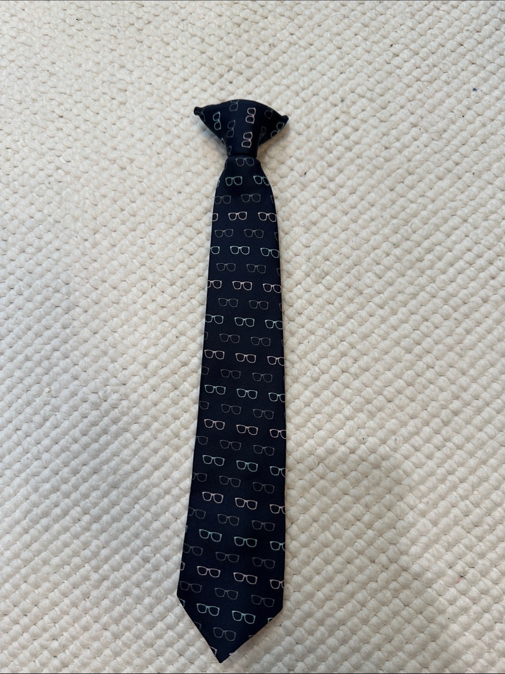 Men's Navy Novelty Eyeglasses Pattern Tie